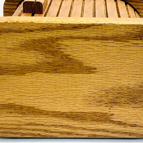 Vintage Matrix Roll-top Recipe Box, Classic Oak - Picture 8 of 12